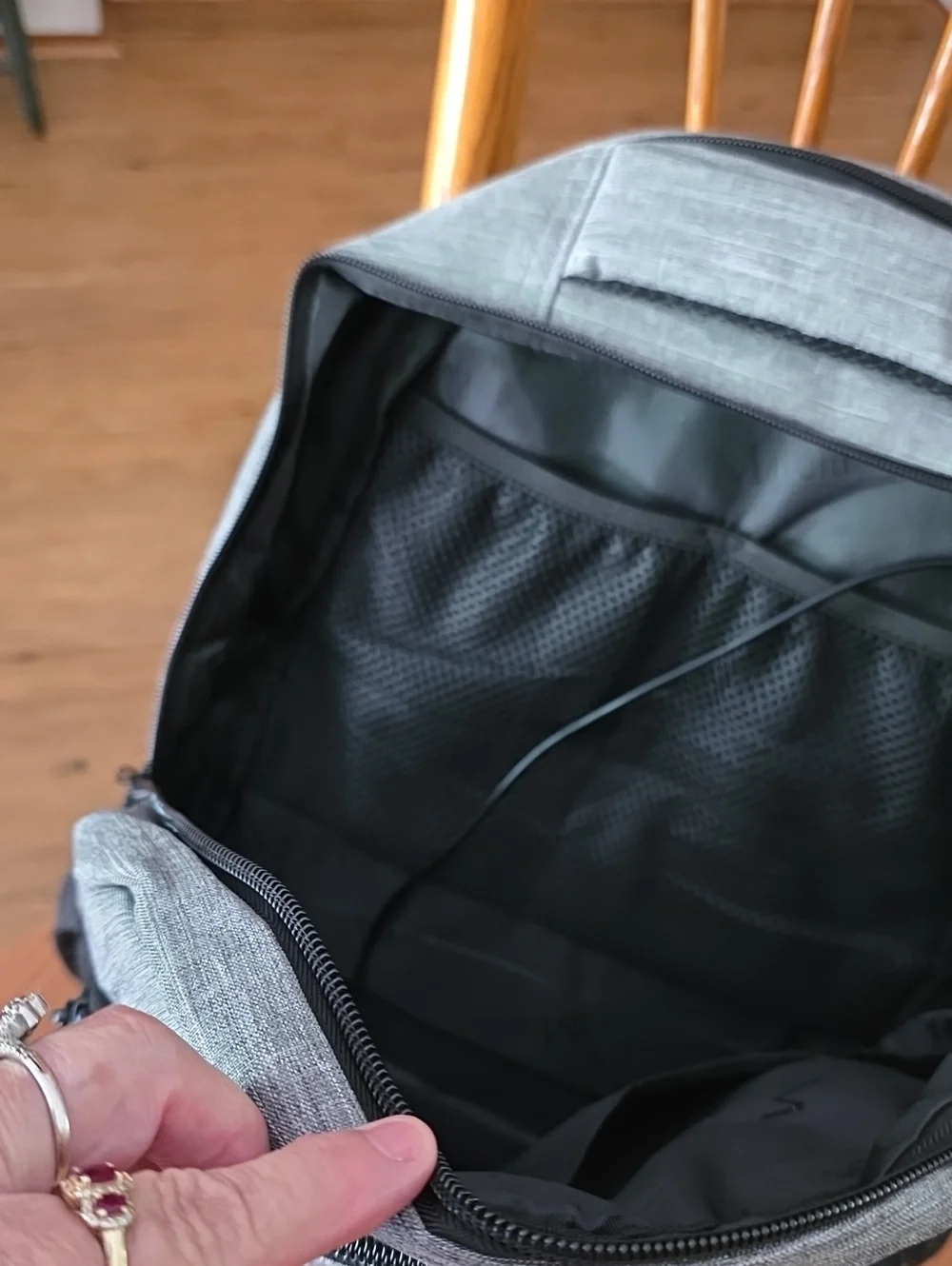 Matein Men's Grey Everyday Backpack with Multiple Compartments